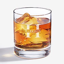 Luigi Bormioli Lavish Last Name Engraved Old Fashioned Whiskey Glasses - 28103