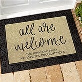 All Are Welcome Personalized Doormats - 28113
