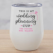 Wedding Planning Engagement Personalized Stemless Wine Cup - 28122