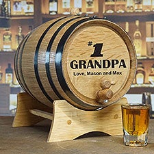 #1 Grandpa Personalized 2 Liter Whiskey Barrel - 28171D