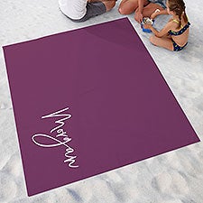 Trendy Script Personalized Beach Blankets - 28199