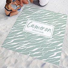 Hand Drawn Pattern Personalized Beach Blankets - 28200