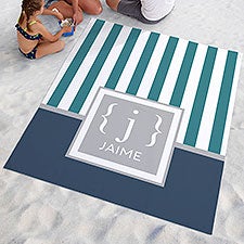 Classy Monogram Personalized Beach Blankets - 28204