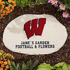 NCAA Wisconsin Badgers Personalized Round Garden Stone  - 28206