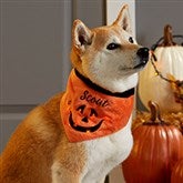 Light Up LED Pumpkin Personalized Halloween Dog Bandanas - 28217