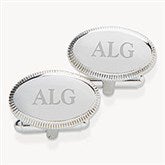Personalized Silver Cufflinks - Monogram Elite Collection - 2822