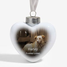 Pet Memorial Personalized Photo Deluxe Heart Ornament - 28227