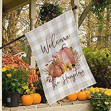 Autumn Watercolors Personalized Fall House Flag - 28242