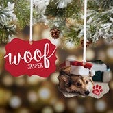 Woof  Meow Personalized Pet Photo Ornaments - 28264