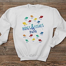 Hugs & Fishes Personalized Adult Sweatshirts - 28283