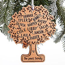 Family Tree Of Life Personalized Wood Ornaments - 28322