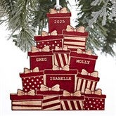 Christmas Presents Personalized Wood Ornaments - 28323