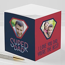 Super Dad Personalized Paper Photo Note Cube - 28336