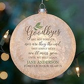 Goodbyes Personalized Lightable Frosted Glass Memorial Ornament - 28344