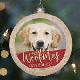 Merry Dog & Cat Lightable Frosted Glass Pet Photo Ornaments - 28345