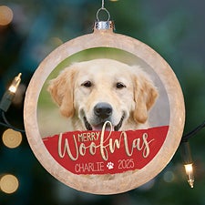 Merry Dog  Cat Lightable Frosted Glass Pet Photo Ornaments - 28345