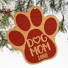 Dog Parents Personalized Wood Paw Ornaments - 28360