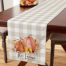 Autumn Watercolor Personalized Fall Table Runners - 28383