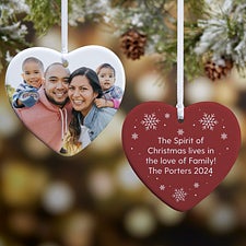 Photo Message Personalized Heart Ornaments - 28397