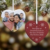 Photo Message Personalized Heart Ornaments - 28397