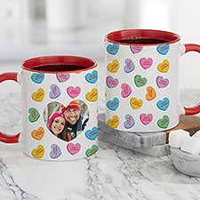 Conversation Hearts Personalized Valentines Day Coffee Mugs - 28398