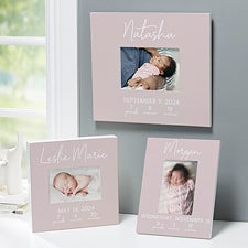 Simple & Sweet Baby Girl Personalized Picture Frames - 28420