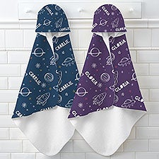 Space Personalized Baby Hooded Towels - 28427