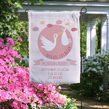 It’s A Girl Baby Announcement Personalized Garden Flag - 28437