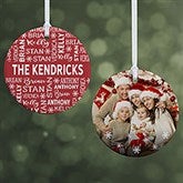 Red & White Personalized Family Christmas Ornaments - 28444