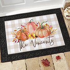 Autumn Watercolors Personalized Fall Doormats - 28457