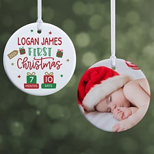 Babys First Christmas Age Personalized Ornaments - 28460