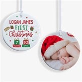Babys First Christmas Age Personalized Ornaments - 28460
