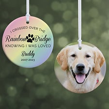 Rainbow Bridge Personalized Pet Memorial Ornaments - 28462