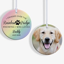 Rainbow Bridge Personalized Pet Memorial Ornaments - 28462