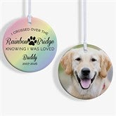 Rainbow Bridge Personalized Pet Memorial Ornaments - 28462