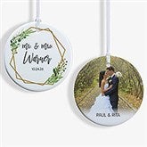 Geo Prism Wedding Personalized Ornaments - 28465