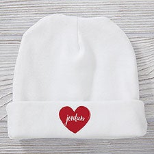 Scripty Heart Personalized Valentines Day Baby Hat - 28481