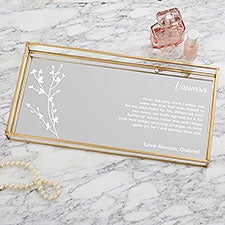 Love Letter Personalized Mirrored Vanity Tray - 28490