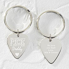 Couldnt Pick A Better Dad Personalized Guitar Pick Keychain - 28496
