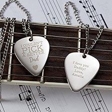 Couldnt Pick A Better Dad Personalized Guitar Pick Pendant - 28497