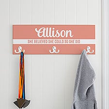 Color Medley Personalized Medal Display Rack for Girls - 28498
