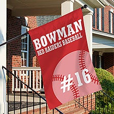 Baseball Personalized House Flag - 28517