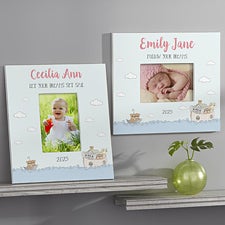 Precious Moments Noahs Ark Personalized Baby Girl Wall Frames - 28529