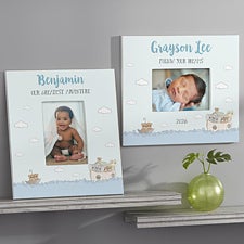 Precious Moments Noahs Ark Personalized Baby Boy Wall Frames - 28531