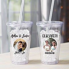 Wedding Photo Message Personalized 17 oz Insulated Acrylic Tumbler - 28550