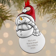 Personalized Metal Snowman Ornaments - 28551