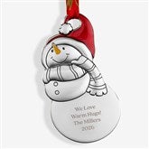 Personalized Metal Snowman Ornaments - 28551
