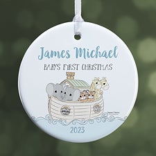 Precious Moments Noahs Ark Personalized Baby Boy Christmas Ornament - 28562