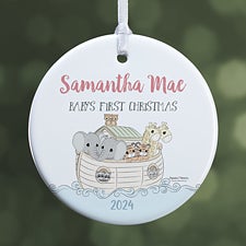 Precious Moments Noahs Ark Personalized Baby Girl Christmas Ornament - 28563