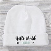Hello World Personalized Baby Hat - 28566